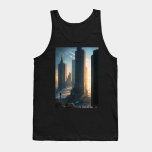 Future City with Towering Skyscrapers Tank Top